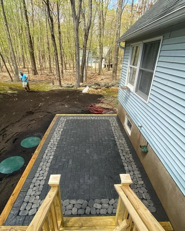 Custom garden landscaping in Hawley, PA by TM Morey