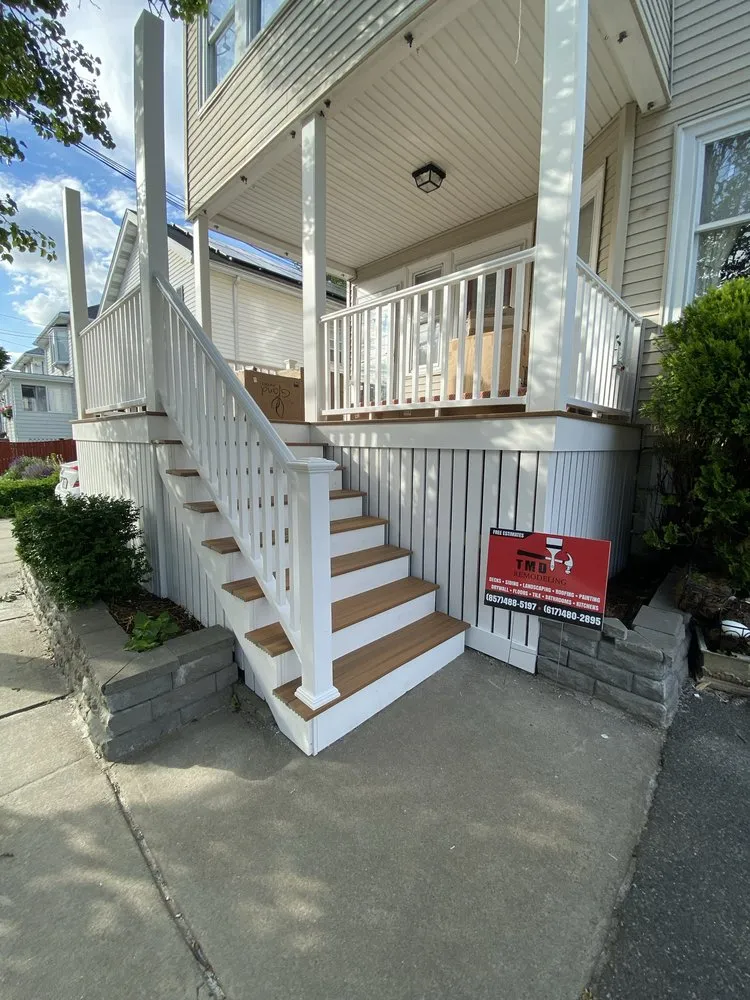 Professional landscape installation with custom design in Revere, MA by TMD Remodeling