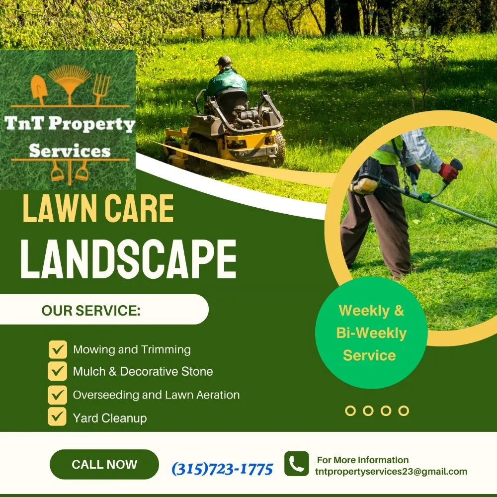 Affordable residential landscaping for year-round maintenance in Carthage, NY by TnT Property Services