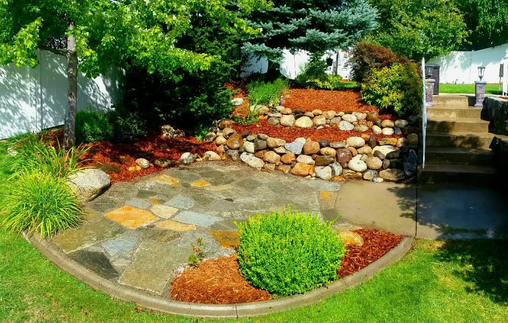 Professional yard maintenance with custom design in Spokane, WA by TNT Yardworks