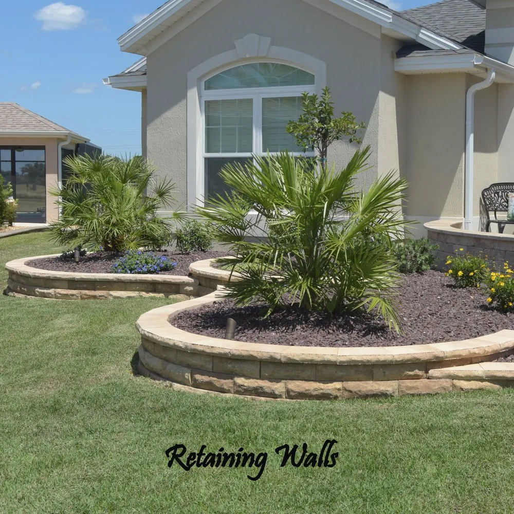 Custom lawn mowing service with custom design in The Villages, FL by Tomas Landscaping