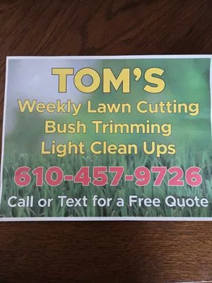Tom's Lawn Cutting Logo