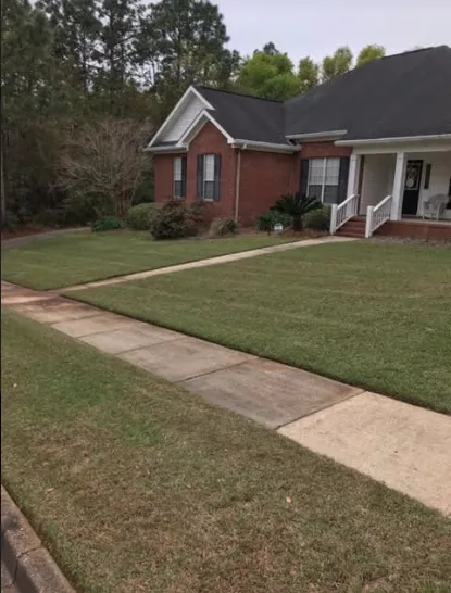 Custom yard cleanup service with custom design in Eight Mile, AL by Tonie's Lawn Care and Pressure Washing