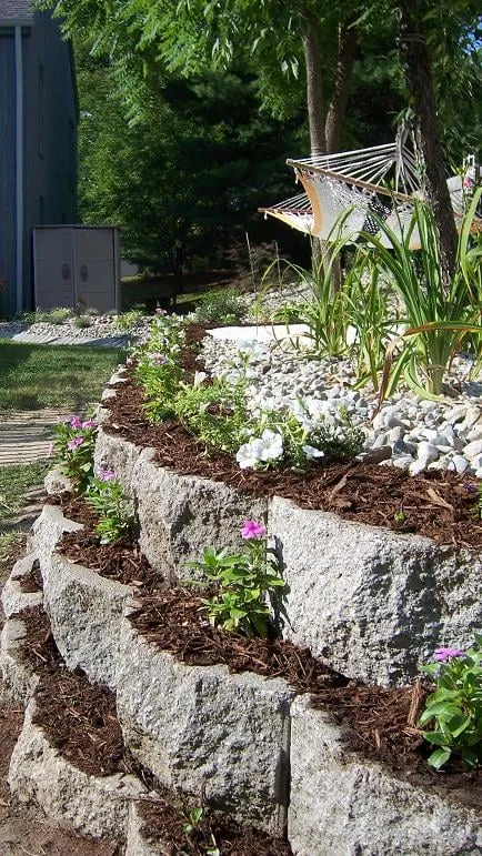 Affordable garden landscaping for residential properties in Highland, IL by Tony Johnson Landscaping