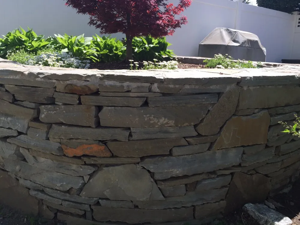 Custom garden landscaping in Framingham, MA by Tony Landscape