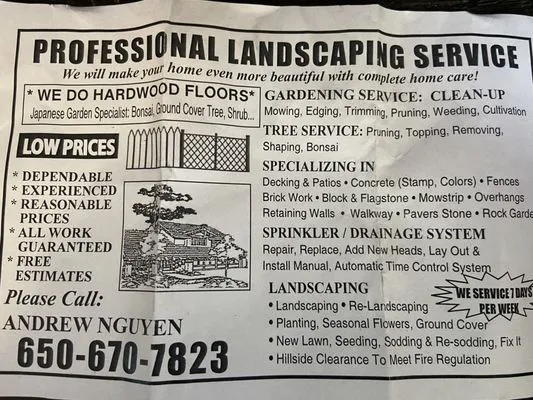 Tony’s Landscaping Services