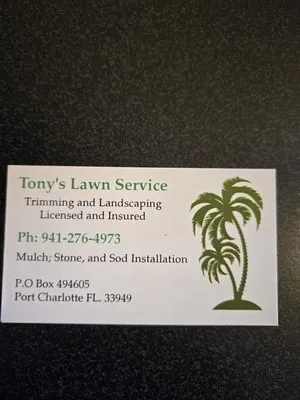 Tony's lawn service Logo