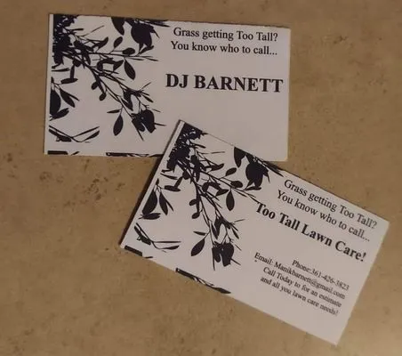 Too Talls Lawn Care Logo