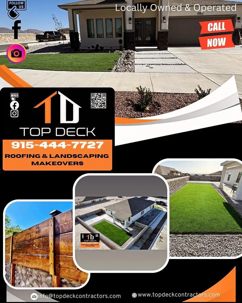 Top-rated garden landscaping in El Paso, TX by Top Deck Contractors