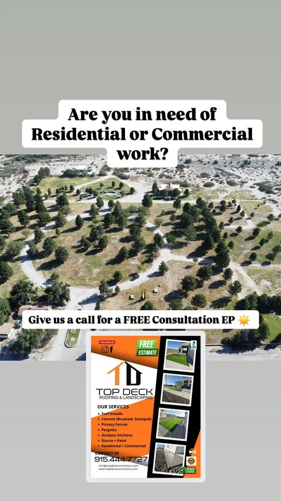 Reliable lawn care service in El Paso, TX by Top Deck Contractors