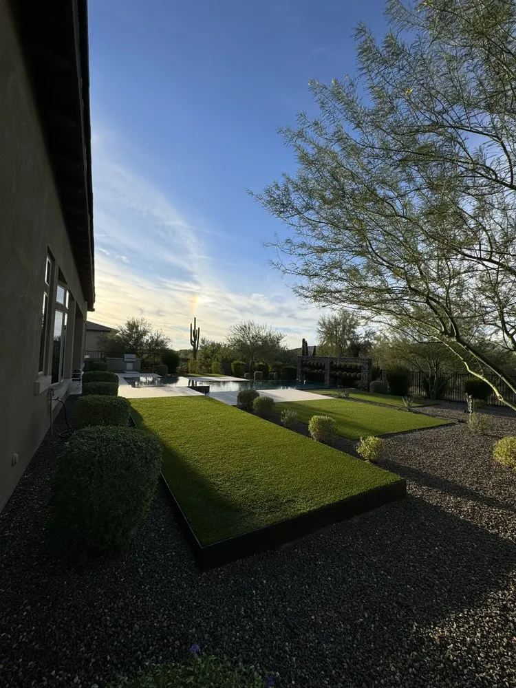 Trusted outdoor landscaping in Glendale, AZ by Top Desert Hardscaping