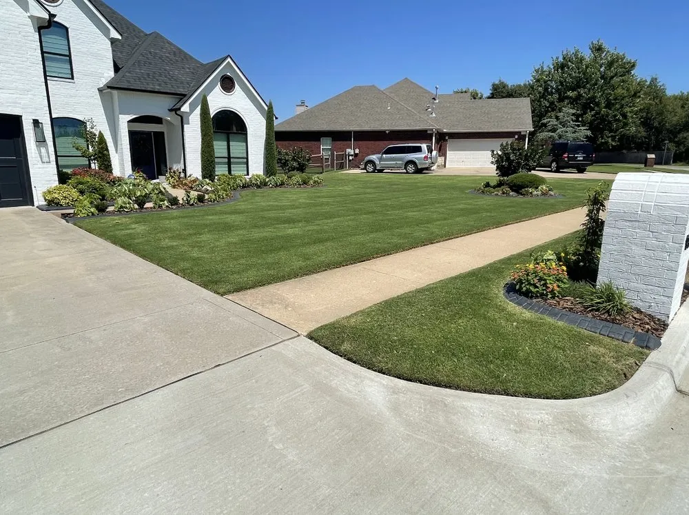 Professional lawn mowing service in Owasso, OK by Top Dog Lawn Care