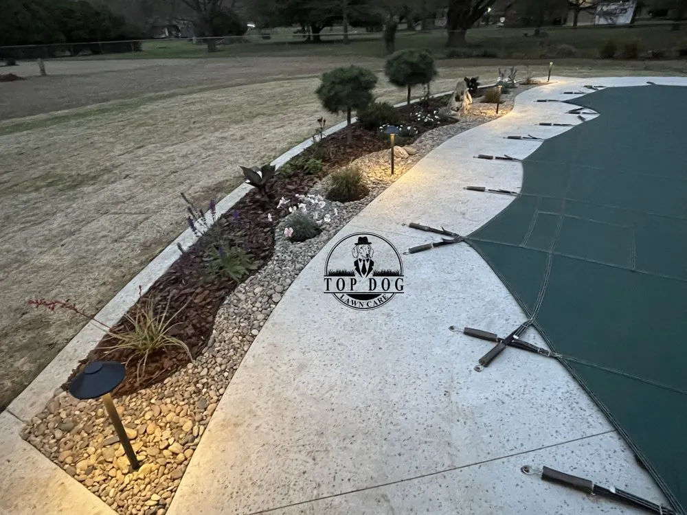 Trusted lawn mowing service with custom design in Owasso, OK by Top Dog Lawn Care