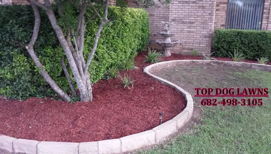 Custom landscape installation in Granbury, TX - Top Dog Lawn Services