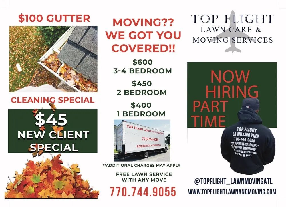 Expert lawn care service for beautiful yards across Union City, GA - Top Flight Lawn & Moving Services