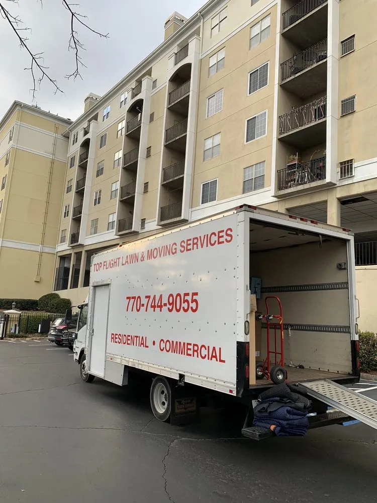 Reliable lawn care service for residential properties in Union City, GA by Top Flight Lawn & Moving Services