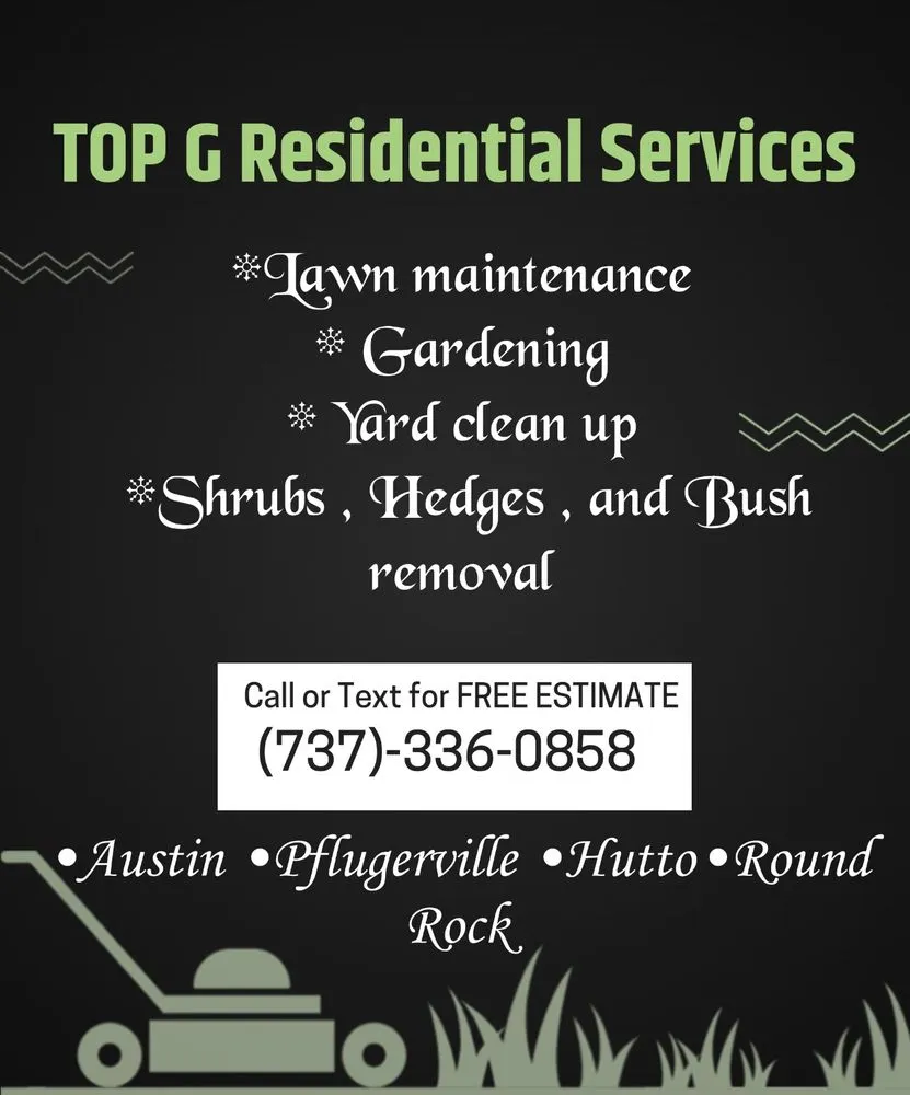 Local outdoor landscaping in Pflugerville, TX by Top G Residential Services