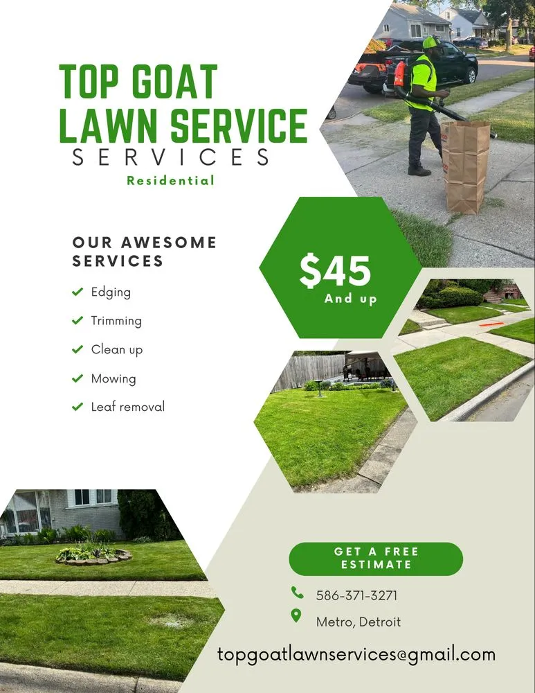 Trusted yard maintenance in Taylor, MI by Top Goat Lawn Service