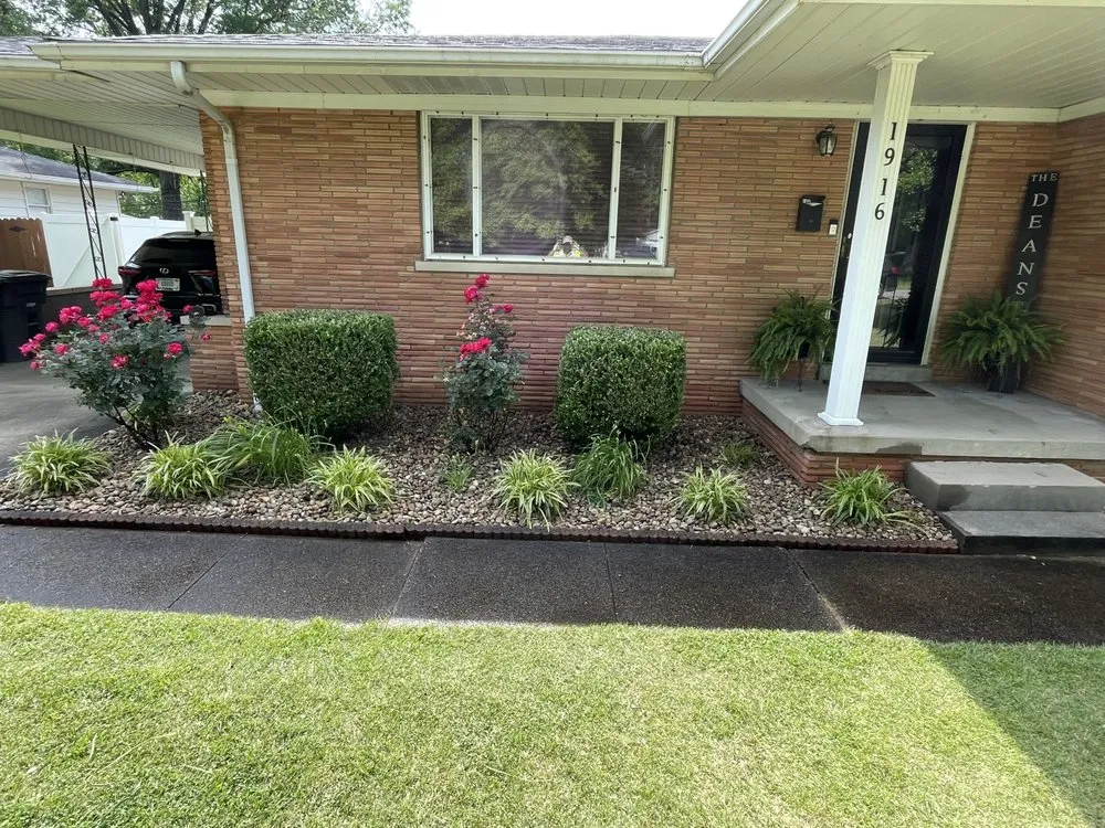 Local garden landscaping with custom design across Evansville, IN - Top Grass Lawn Care