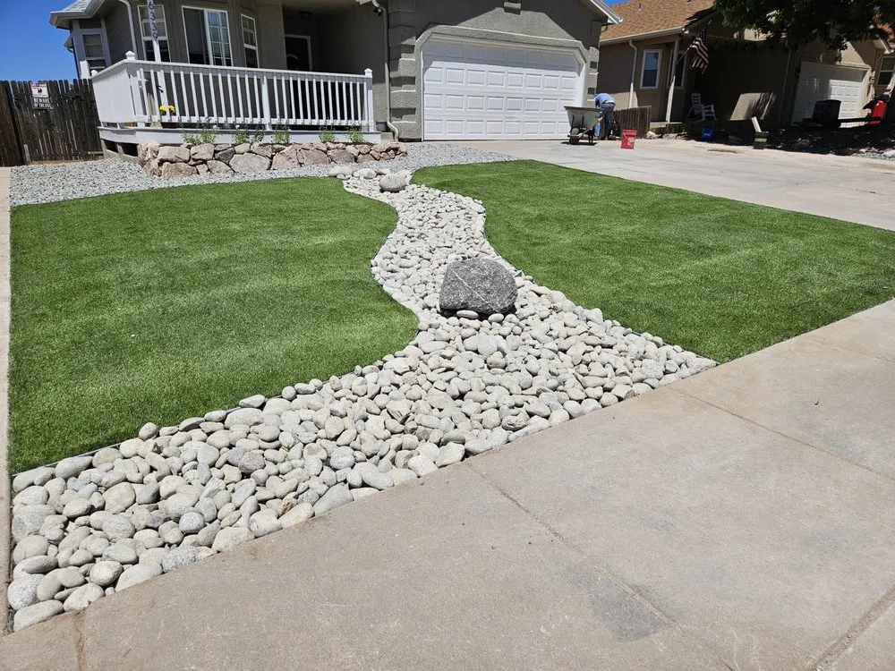 Custom lawn mowing service experts serving Colorado Springs, CO - Top Master Hardscaping & Landscaping
