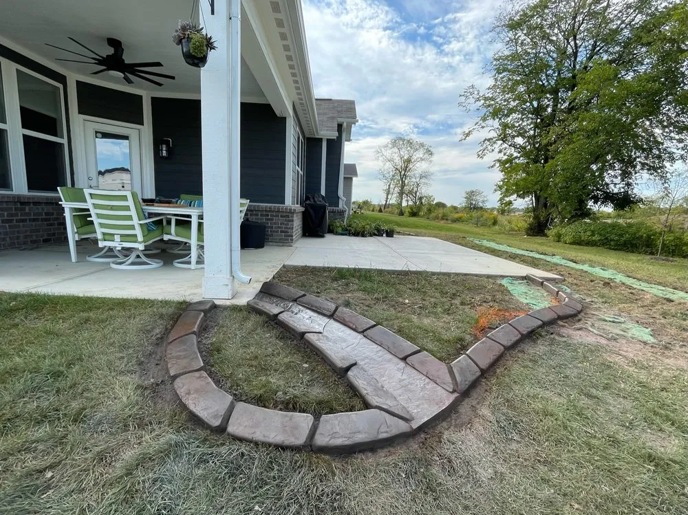Trusted residential landscaping in Pittsboro, IN by Top Notch Custom Concrete