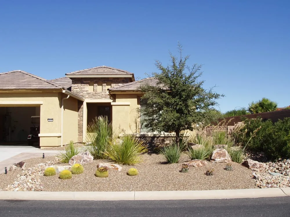 Custom garden landscaping in Amado, AZ by Top Notch Landscape