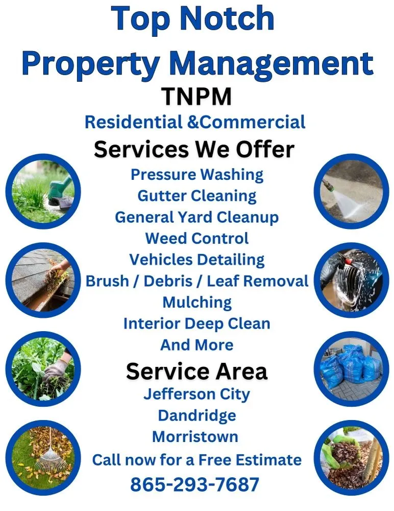 Custom outdoor landscaping for beautiful yards in Jefferson City, TN by Top Notch Property Management