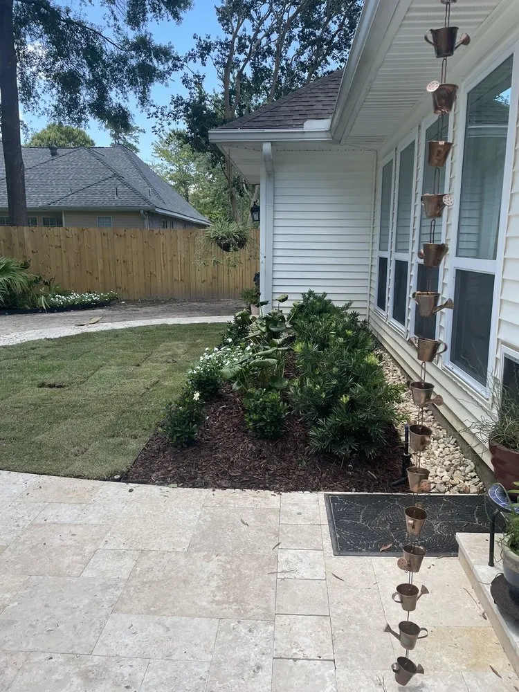 Professional landscape installation for homes in Covington, LA by Top Quality Outdoor Services