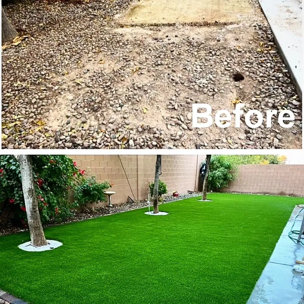 Custom outdoor landscaping for outdoor upgrades in Las Vegas, NV by Top Set Turf