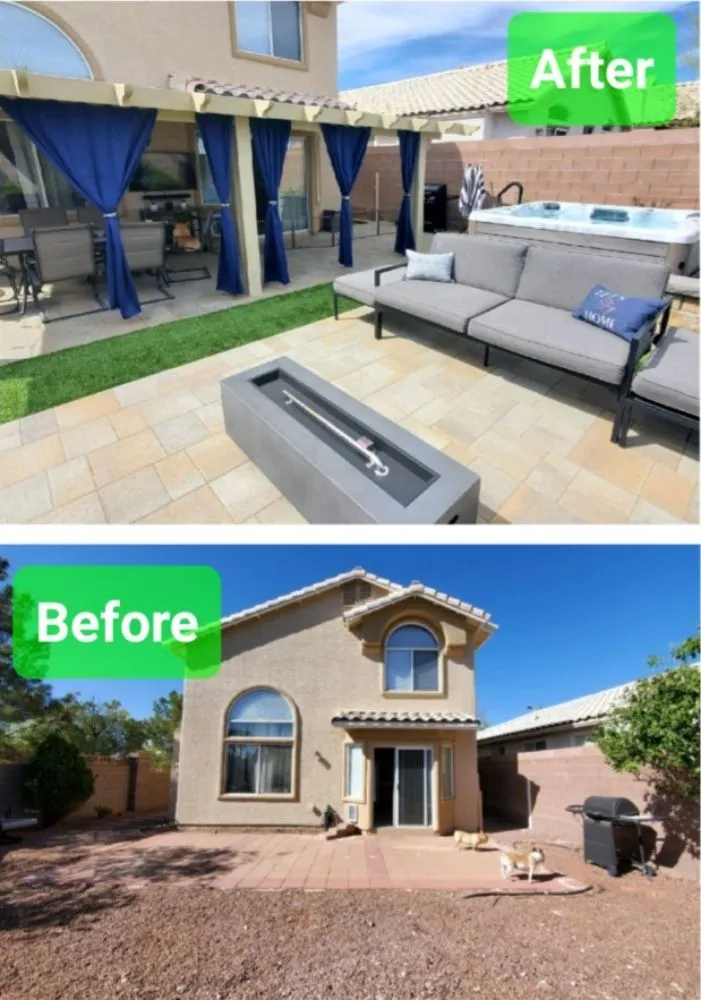 Expert yard cleanup service for year-round maintenance in Las Vegas, NV by Top Set Turf