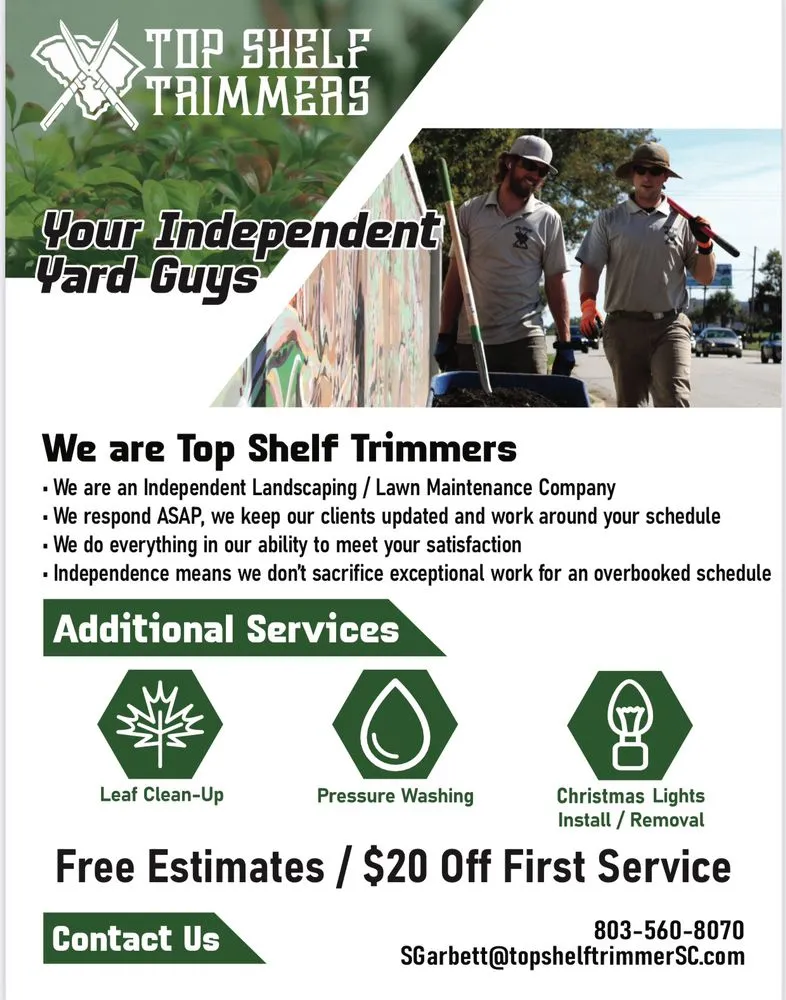 Affordable yard cleanup service in White Rock, SC - Top Shelf Trimmers