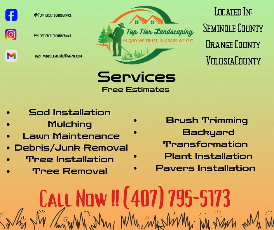 Affordable outdoor landscaping in Sanford, FL - Top Tier Landscaping