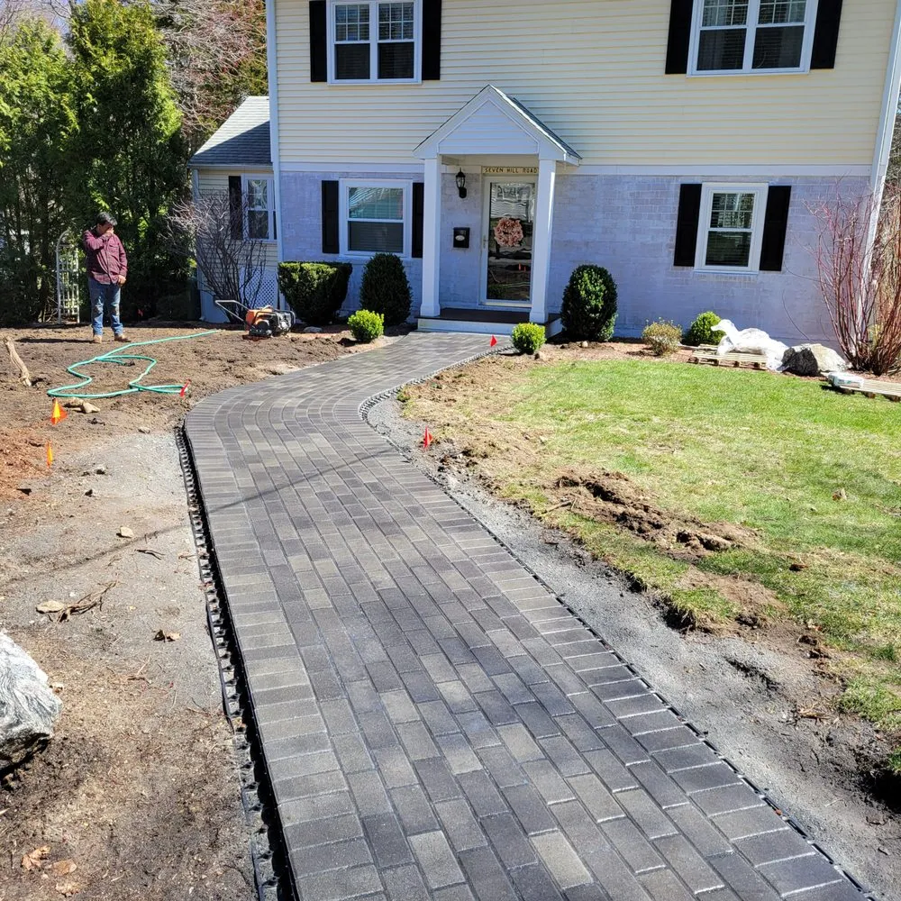 Expert landscape installation in Billerica, MA by Topping Landscaping