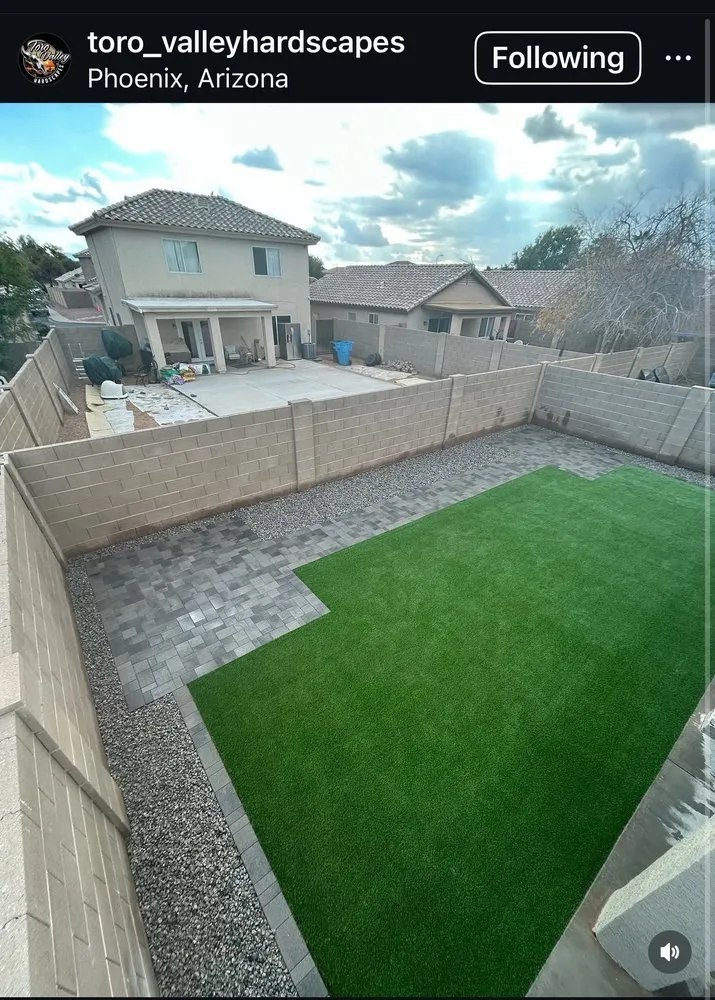 Custom lawn care service in Glendale, AZ by Toro Valley Hardscapes