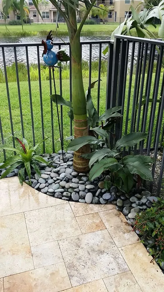 Custom landscape installation in Delray Beach, FL by Total Care Property Maintenance Group