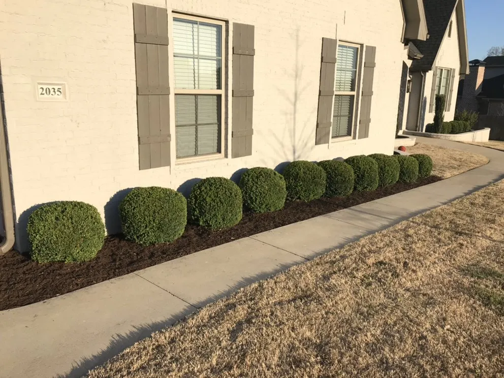 Custom landscape installation for year-round maintenance in Fayetteville, AR by Total Lawn Care