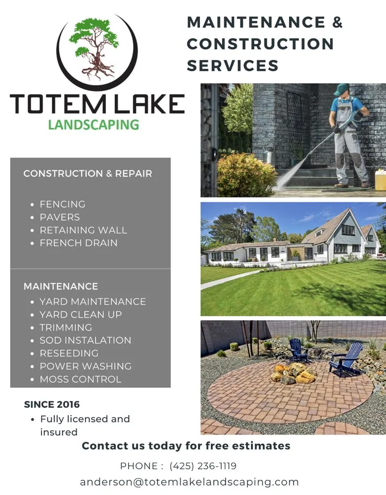 Trusted lawn care service experts serving Bothell, WA - Totem Lake Landscaping and services