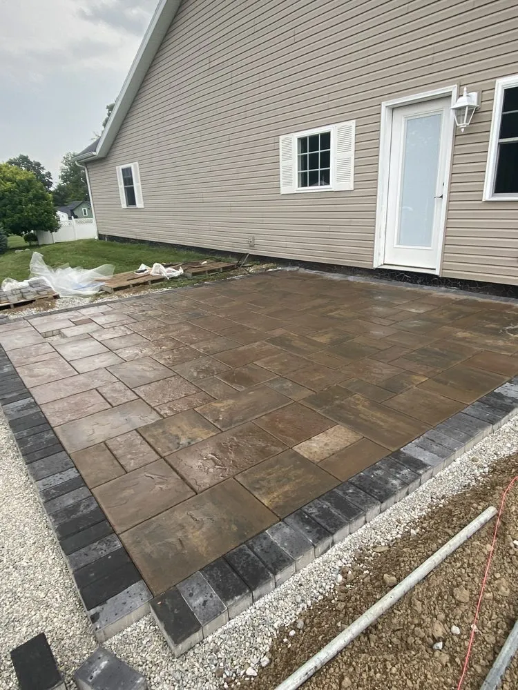 Custom landscape installation for outdoor upgrades in Sherman, NY by Touchstone Hardscapes