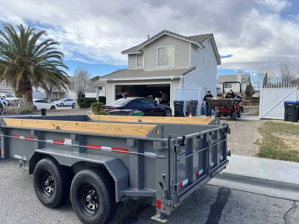 Professional landscape installation in Palmdale, CA by Tractor N Trailer