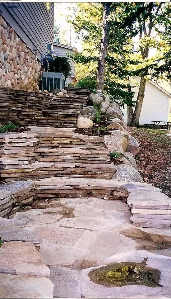 Custom landscape installation with custom design across Gregory, MI - Trail Creek Landscape Contractor