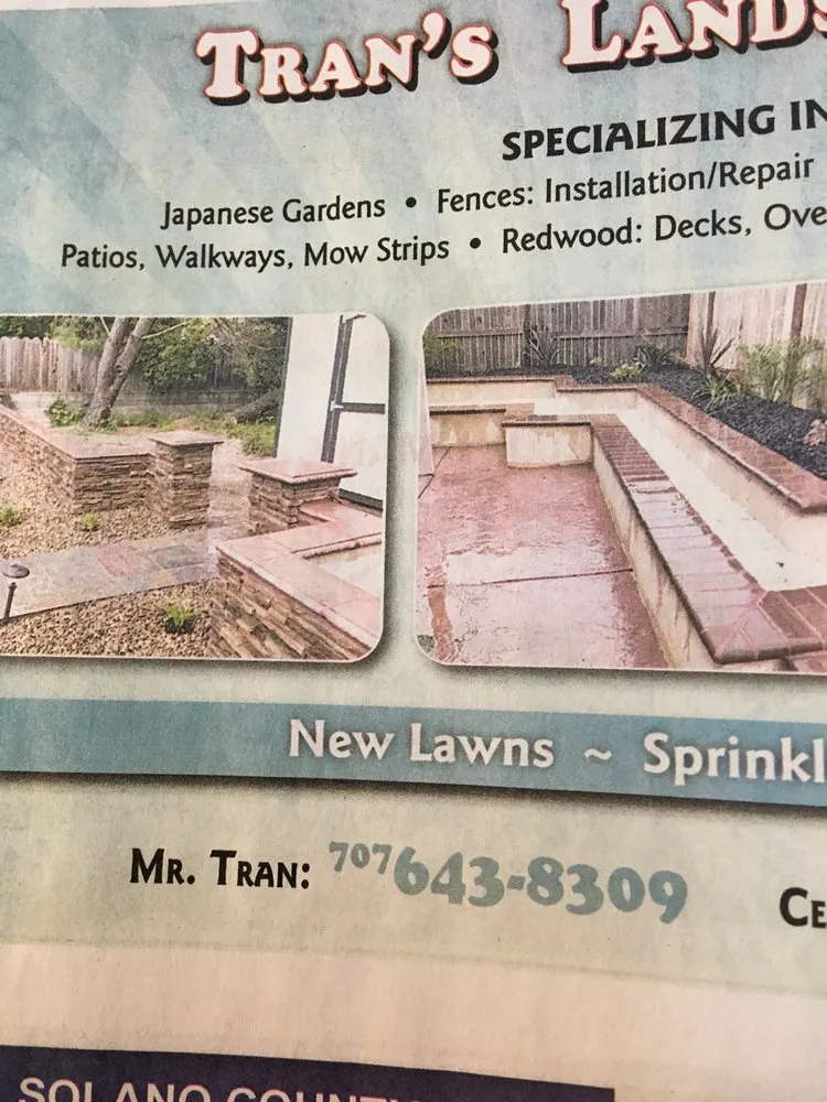 Local yard cleanup service in Vallejo, CA - Tran’s Landscaping