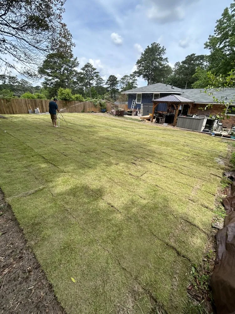 Custom landscape installation for residential properties in Columbus, GA by Transform Lawn Services