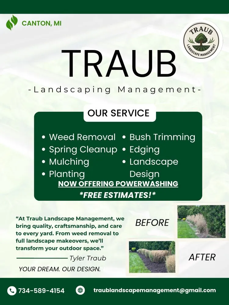 Custom residential landscaping for beautiful yards in Canton, MI by Traub Landscape Management