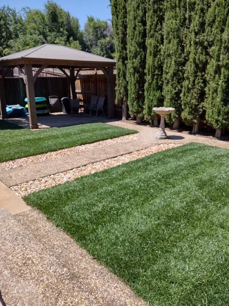 Custom outdoor landscaping for residential properties in Tracy, CA by Travis Preston Landscaping