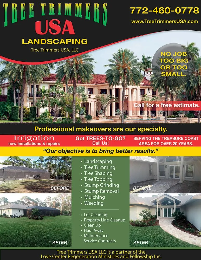 Expert landscape installation in Fort Pierce, FL by Tree Trimmers USA
