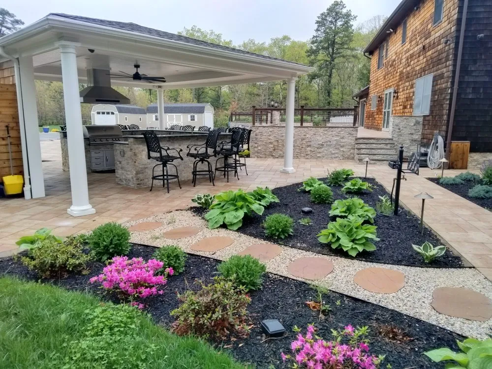 Expert outdoor landscaping in Wading River, NY by Trees Are Us