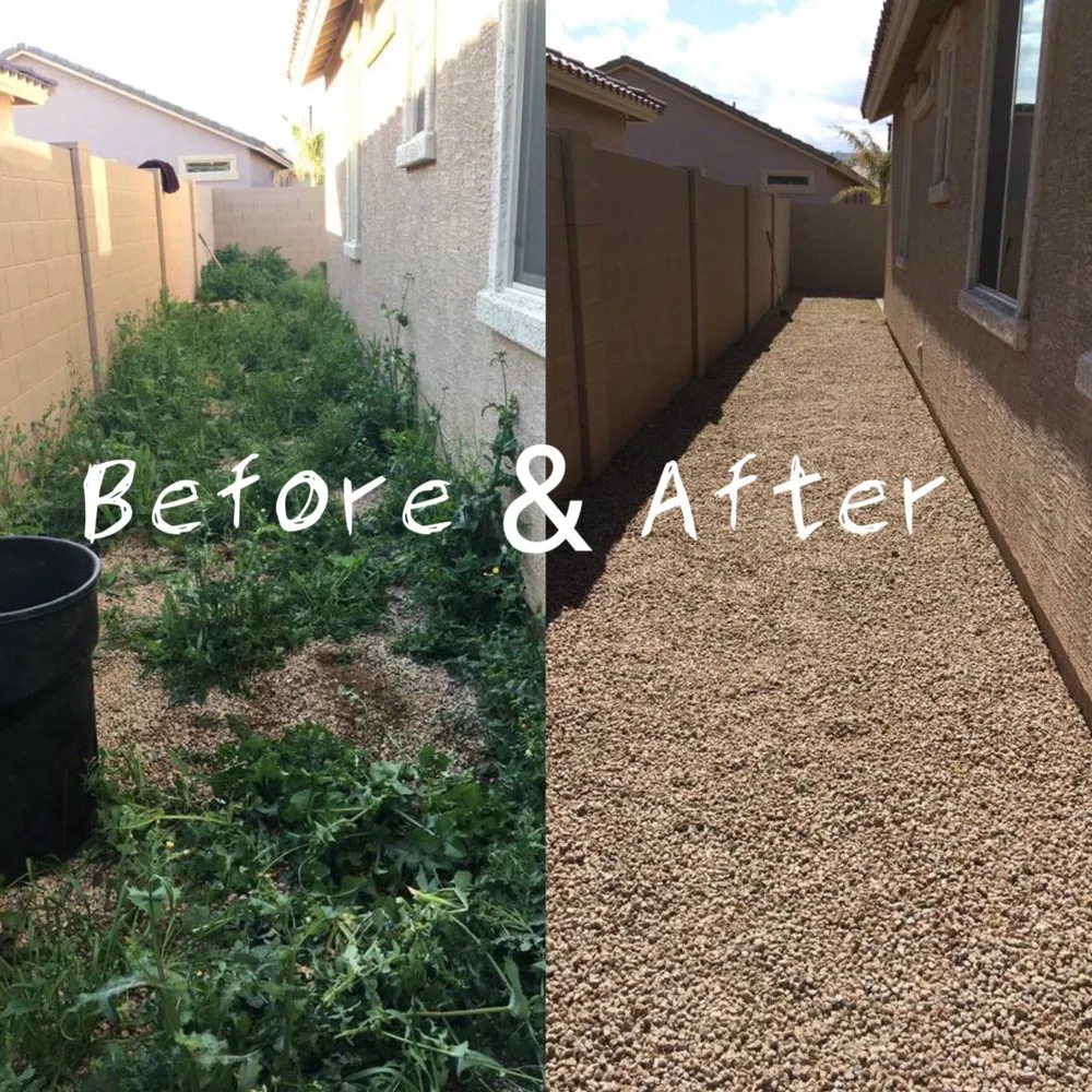 Custom lawn mowing service with custom design in Buckeye, AZ by Trending Grounds Landscaping
