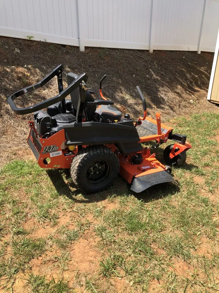 Local outdoor landscaping with custom design in Randleman, NC by Trent’s lawn care service