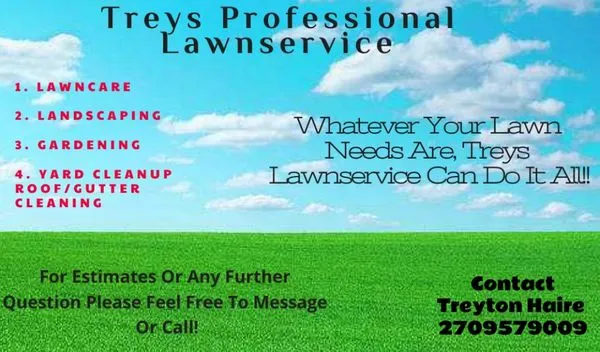 Treys Professional Lawnservice Logo