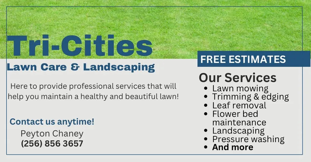 Professional yard maintenance in Tuscumbia, AL by Tri-Cities Lawn Care & Landscaping